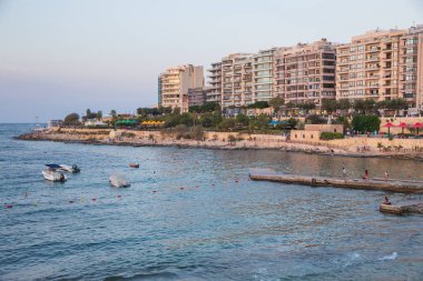 Kent Valleta, Malta, Avrupa. Şehir sokakları ve hayat, kentsel. İkinci el, halklar ve mimarisi. Seyahat fotoğraf 2018 Eylül.