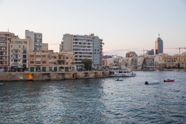 Kent Valleta, Malta, Avrupa. Şehir sokakları ve hayat, kentsel. İkinci el, halklar ve mimarisi. Seyahat fotoğraf 2018 Eylül.