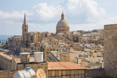Kent Valleta, Malta, Avrupa. Şehir sokakları ve kentsel. İkinci el, halklar ve mimarisi. Seyahat fotoğraf 2018 Eylül.
