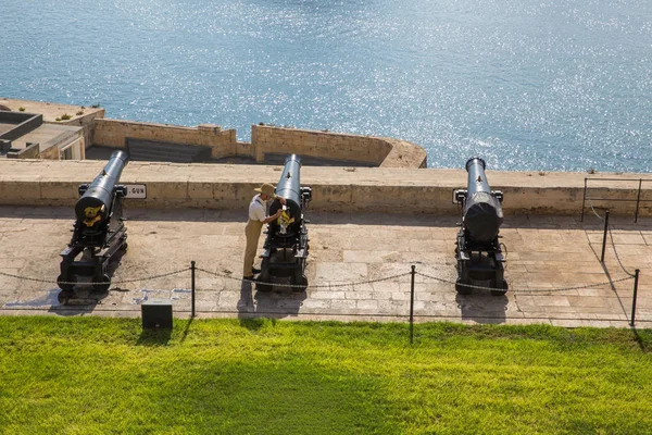 Staden Valleta Malta Europa Stadens Gator Och Urban Visa Bilar — Stockfoto