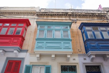 Kent Valleta, Malta, Avrupa. Şehir sokakları ve kentsel. İkinci el, halklar ve mimarisi. Seyahat fotoğraf 2018 Eylül.