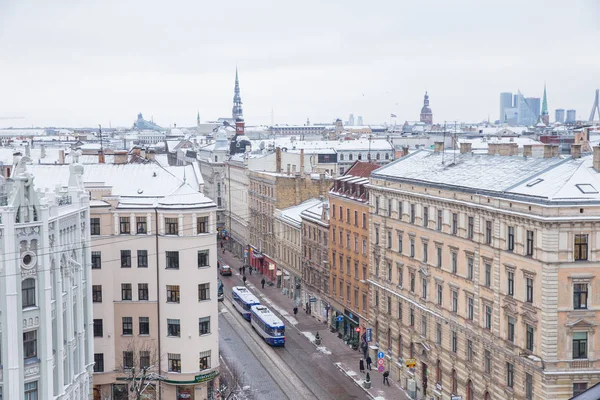 Lettland Stadt Riga Altstadt Und Innenstadt Straßen Völker Und Architektur — Stockfoto