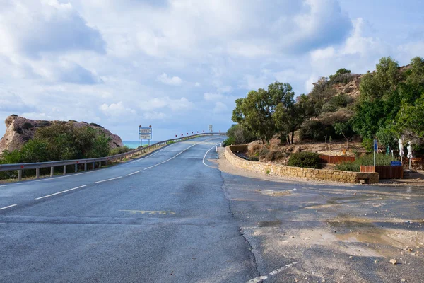 City Paphos Cyprus Way Rocks Hills Nature Travel Photo 2018 — Stock Photo, Image