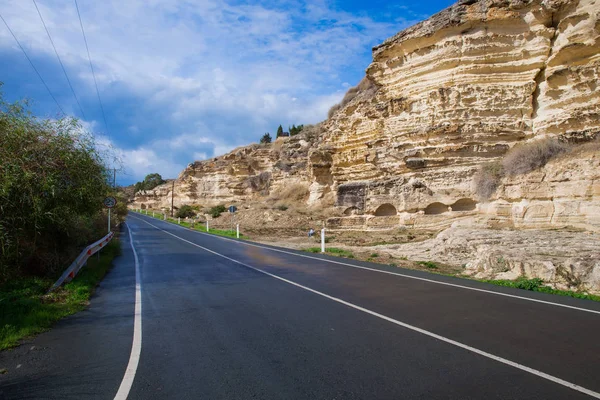 Ciudad Paphos Chipre Camino Rocas Colinas Naturaleza Foto Viaje 2018 — Foto de Stock