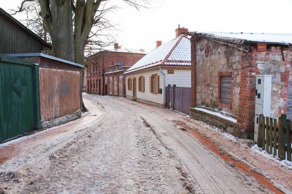 City Cesis Letonia Edificios Del Casco Antiguo Calle Vista Urbana — Foto de Stock