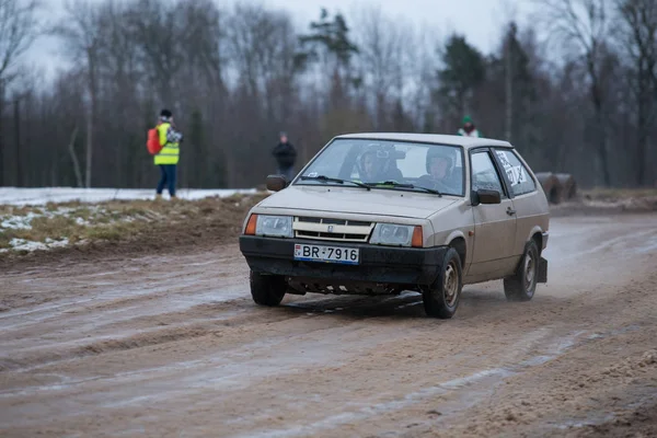 Stad Livi Letland Winter Autocross 2018 Volkeren Sport Auto Motor — Stockfoto