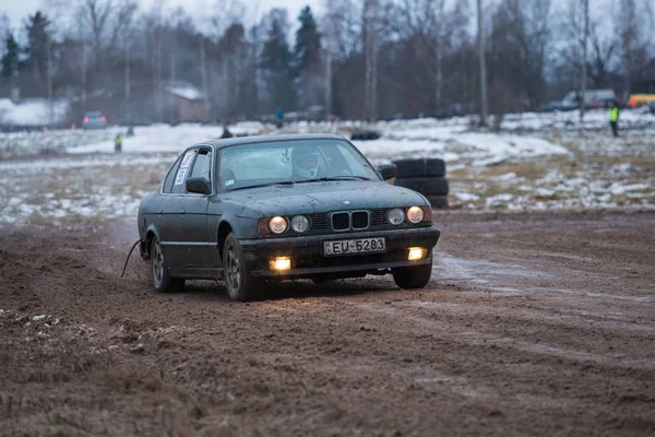 Stad Livi Letland Winter Autocross 2018 Volkeren Sport Auto Motor — Stockfoto