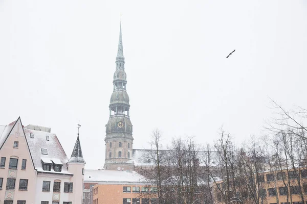 Stadt Riga Lettland Altstadt Stadtzentrum Völker Und Architektur Straßen Und — Stockfoto