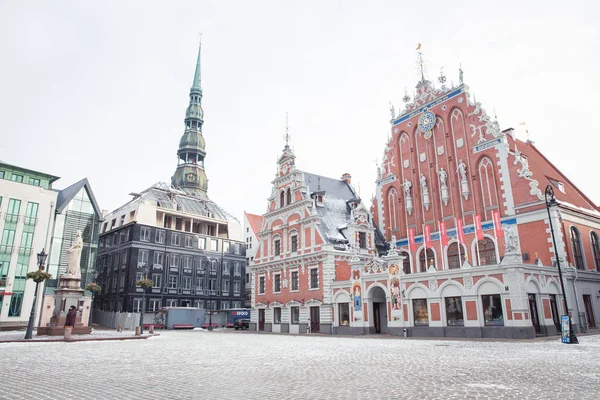 Stad Riga Letland Oude Stad Centrum Van Stad Volkeren Architectuur — Stockfoto