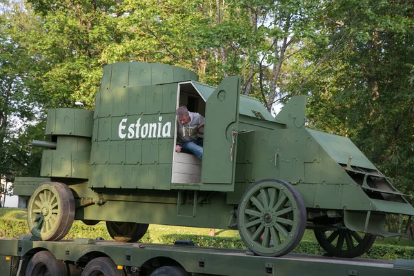 City Cesis, lettiska republiken. Århundrade av Cesis strid Reconstruc — Stockfoto