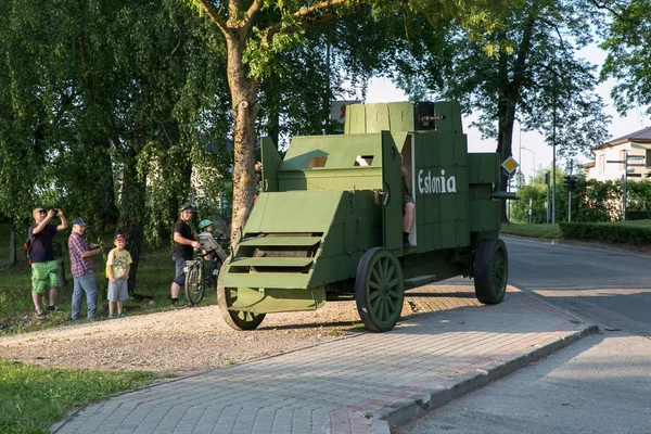 City Cesis, lettiska republiken. Århundrade av Cesis strid Reconstruc — Stockfoto