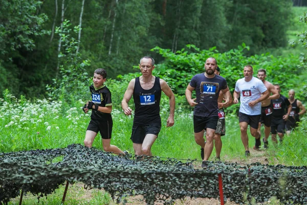 City Ikscile, República da Letónia. Coragem corrida, as pessoas estavam engajadas — Fotografia de Stock