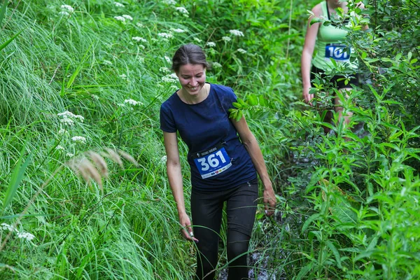 City Ikscile, República de Letonia. Carrera de coraje, la gente estaba comprometida — Foto de Stock