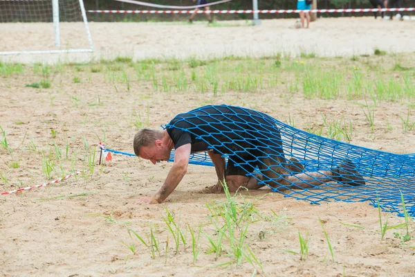 City Ikscile, República da Letónia. Coragem corrida, as pessoas estavam engajadas — Fotografia de Stock