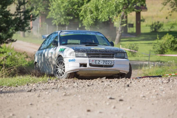 City Cesis, Letónia República. Máquinas desportivas, testes de pista. Sto... — Fotografia de Stock