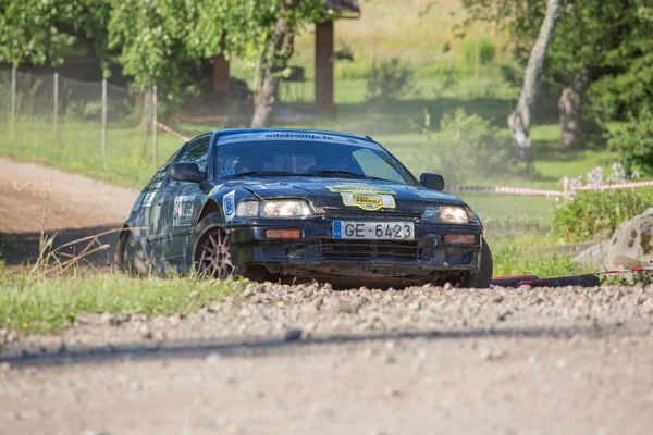 City Cesis, Republiek Letland. Sport machines, track testen. Sto — Stockfoto