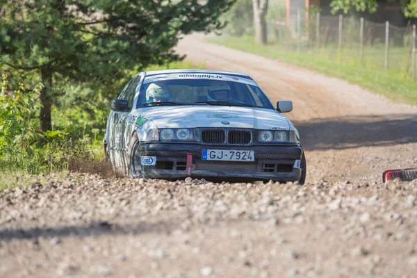 City Cesis, Latvia Republic. Sports machines, track testing. Sto — Stock Photo, Image