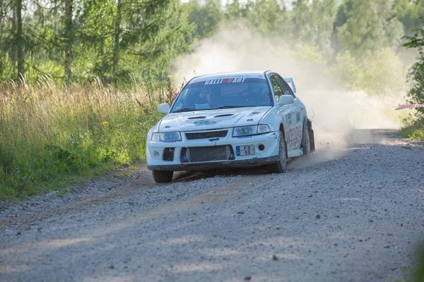 City Cesis, Republiek Letland. Sport machines, track testen. Sto — Stockfoto