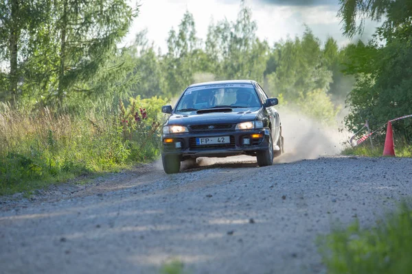 City Cesis, Letónia República. Máquinas desportivas, testes de pista. Sto... — Fotografia de Stock