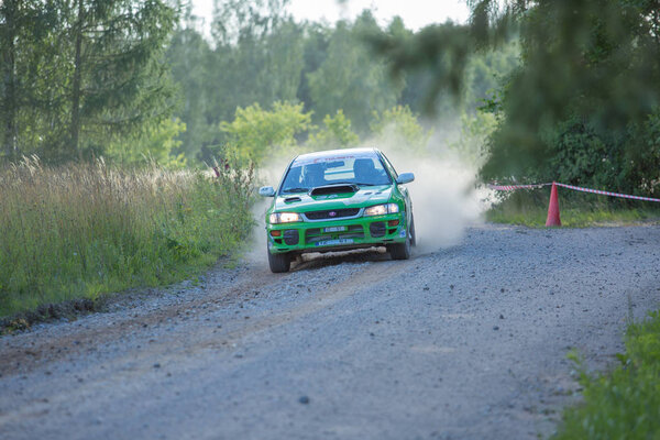 City Cesis, Latvia Republic. Sports machines, track testing. Sto