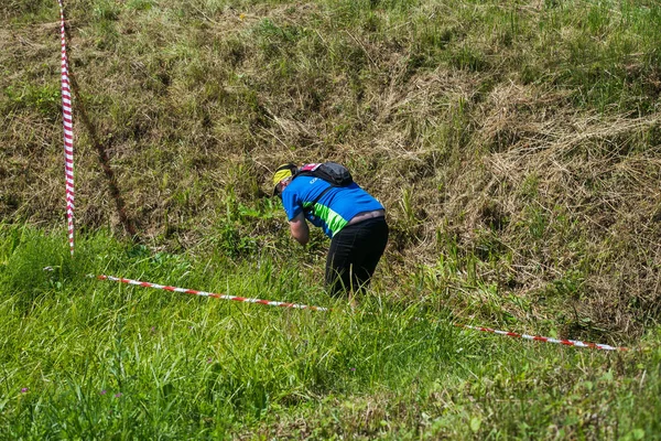 Stad Cesis, Letse Republiek. Run race, mensen waren bezig met s — Stockfoto