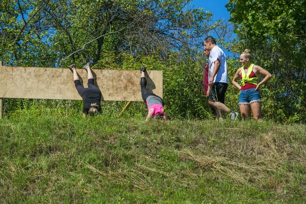 Şehir Cesis, Letonya Cumhuriyeti. Koşmak yarış, insanlar s meşgul edildi