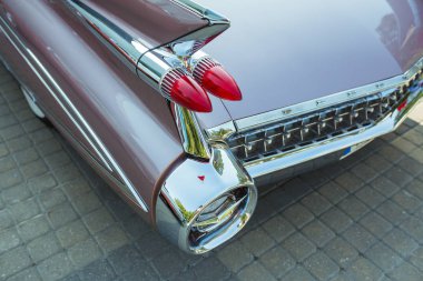 Şehir Riga, Letonya cumhuriyeti. Retro araba partisi. T oldtimer araba