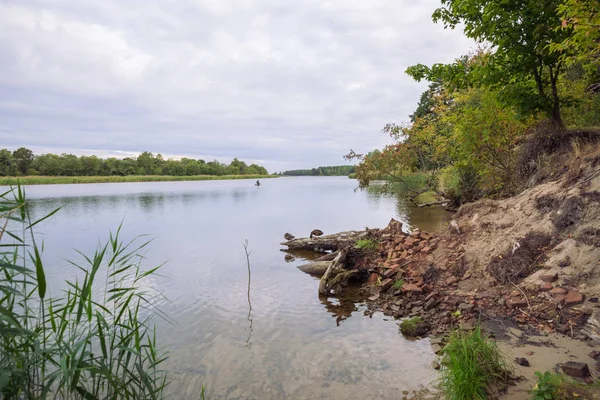 City Carnikava, Letonya Cumhuriyeti. Ri ile yaz aylarında yeşil doğa