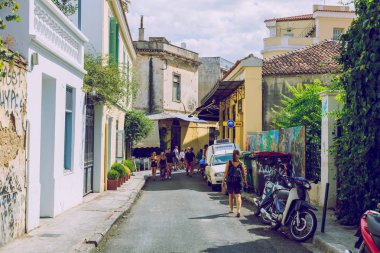 Atina Şehri, Yunan Cumhuriyeti. Binalar ve sokak, kentsel şehir w