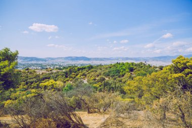 Atina Şehri, Yunanistan Cumhuriyeti. Tepeden şehir, sokaklar ve bu