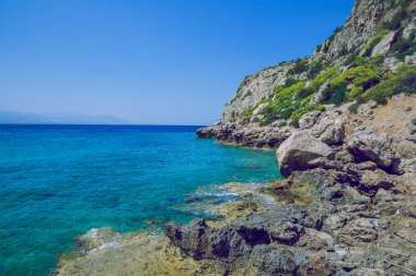 Şehir Atina, Yunan Cumhuriyeti. Dağlar ve su, mavi deniz. 13. 