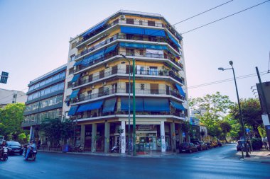 Atina Şehri, Yunan Cumhuriyeti. Binalar ve sokak, kentsel şehir w