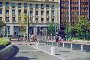 Atina Şehri, Yunan Cumhuriyeti. Binalar ve sokak, kentsel şehir w