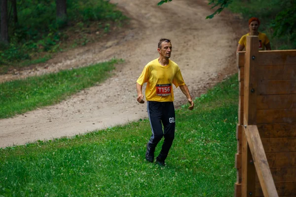 Ciudad Riga Letonia Carrera Carrera Gente Dedicaba Actividades Deportivas Superar — Foto de Stock