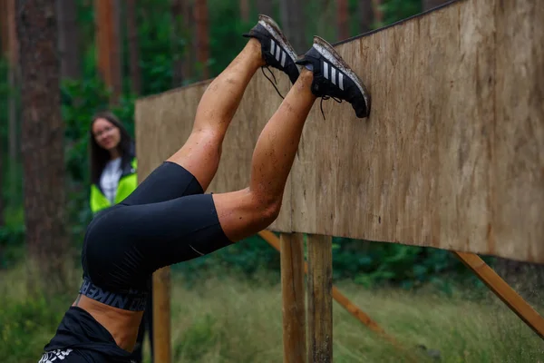 Ciudad Riga Letonia Carrera Carrera Gente Dedicaba Actividades Deportivas Superar — Foto de Stock