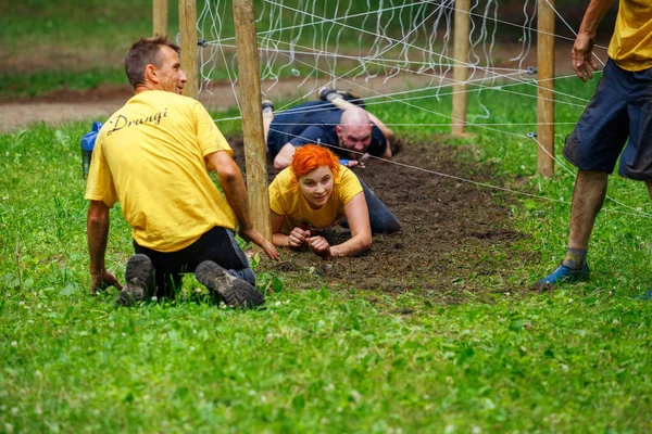 Ciudad Riga Letonia Carrera Carrera Gente Dedicaba Actividades Deportivas Superar — Foto de Stock