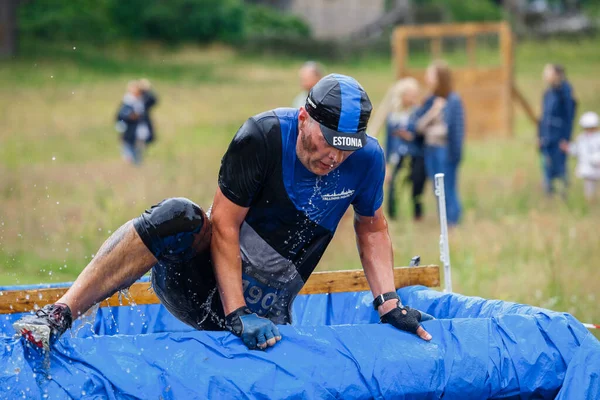 Ciudad Riga Letonia Carrera Carrera Gente Dedicaba Actividades Deportivas Superar — Foto de Stock