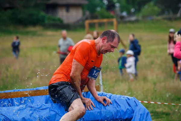 Cidade Riga Letónia Corrida Corrida Pessoas Estavam Envolvidas Atividades Esportivas — Fotografia de Stock