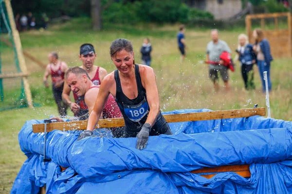 Città Riga Lettonia Corsa Corsa Persone Erano Impegnate Attività Sportive — Foto Stock