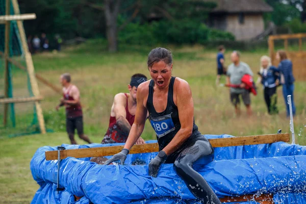 Città Riga Lettonia Corsa Corsa Persone Erano Impegnate Attività Sportive — Foto Stock