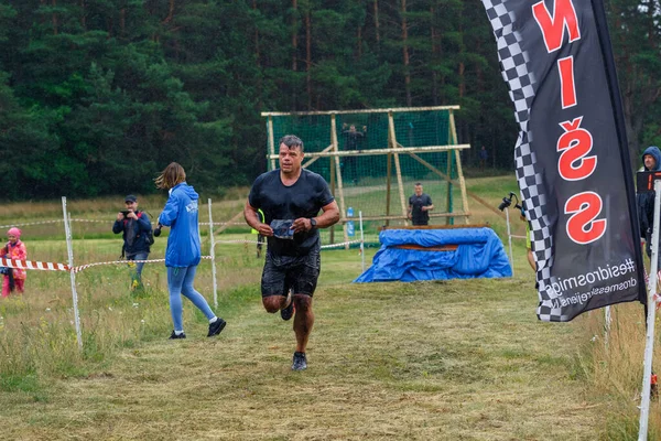 Cidade Riga Letónia Corrida Corrida Pessoas Estavam Envolvidas Atividades Esportivas — Fotografia de Stock