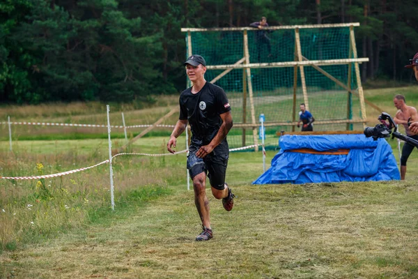 Ciudad Riga Letonia Carrera Carrera Gente Dedicaba Actividades Deportivas Superar — Foto de Stock