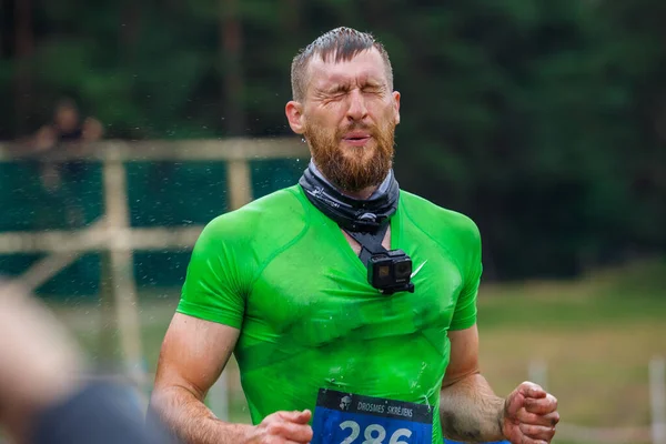 Cidade Riga Letónia Corrida Corrida Pessoas Estavam Envolvidas Atividades Esportivas — Fotografia de Stock