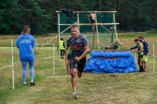 Ciudad Riga Letonia Carrera Carrera Gente Dedicaba Actividades Deportivas Superar — Foto de Stock