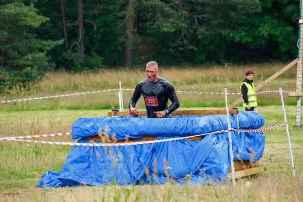 Ciudad Riga Letonia Carrera Carrera Gente Dedicaba Actividades Deportivas Superar — Foto de Stock