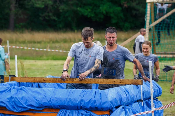 Ciudad Riga Letonia Carrera Carrera Gente Dedicaba Actividades Deportivas Superar — Foto de Stock