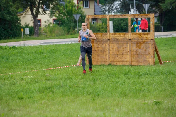 City Plavinas Letónia Corrida Corrida Pessoas Estavam Envolvidas Atividades Esportivas — Fotografia de Stock