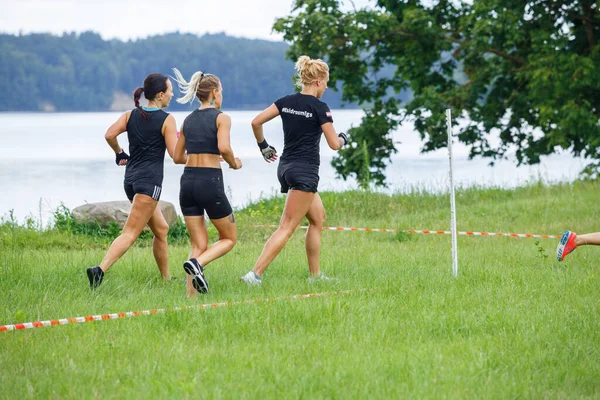 City Plavinas Lettonia Corsa Corsa Persone Erano Impegnate Attività Sportive — Foto Stock