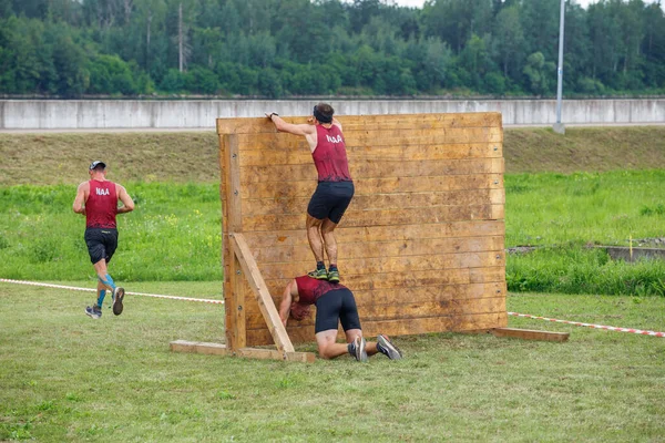 City Plavinas Letónia Corrida Corrida Pessoas Estavam Envolvidas Atividades Esportivas — Fotografia de Stock