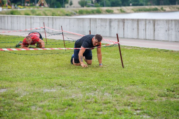 City Plavinas Λετονία Τρέξτε Αγώνα Άνθρωποι Συμμετείχαν Αθλητικές Δραστηριότητες Ξεπερνώντας — Φωτογραφία Αρχείου